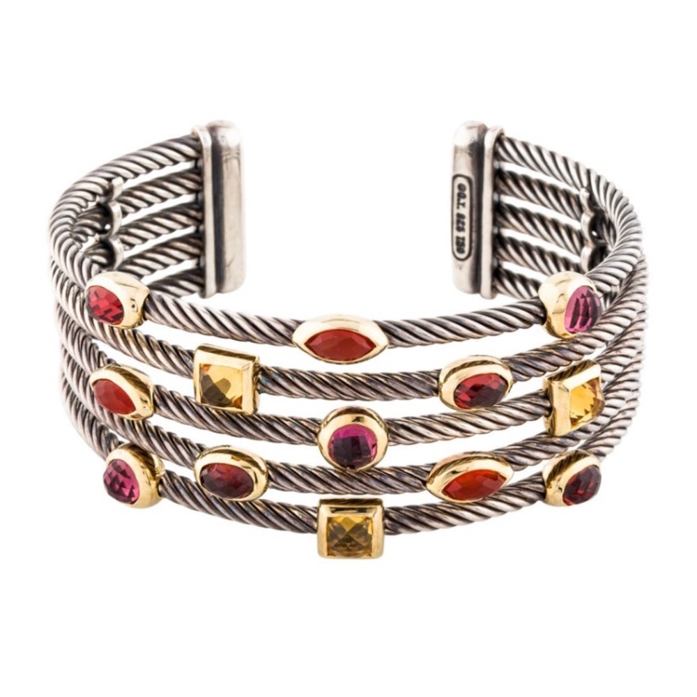 David Yurman Multi stone confetti cuff